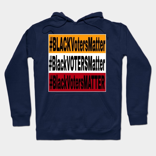 Black Voters Matter - Tri-Color - Double-sided Hoodie by Blacklivesmattermemorialfence